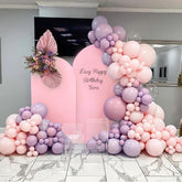 Lofaris Solid Pink Arch Cover for Birthday Baby Shower